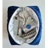 Trousse beauté upcycling bleu