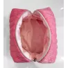 Trousse beauté upcycling rose