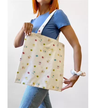Tote bag Chipie fleurs