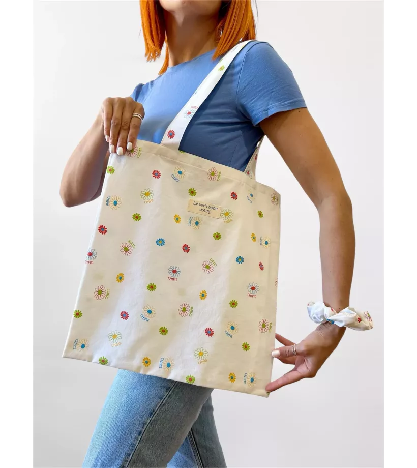Tote bag Chipie fleurs Tote bag Chipie fleurs