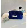 Trousse beauté upcycling bleu