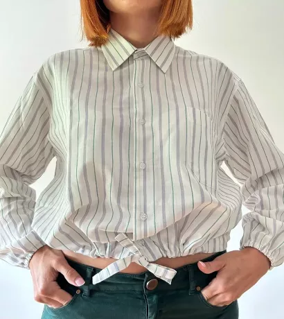 Pack - Chemise Papi lien à nouer avec pince cheveux assorti