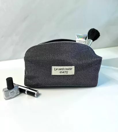 Trousse beauté upcycling glitter