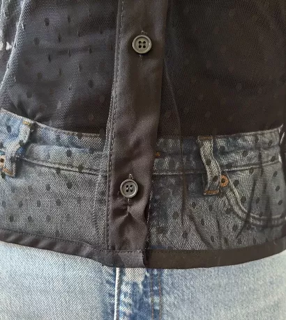 Chemise en voile de plumetis