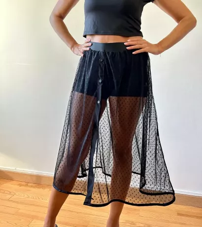 Jupe en voile de plumetis