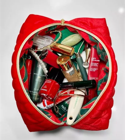 Pack - Trousse beauté Velours de Noël  avec accessoire assorti