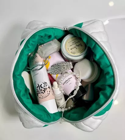 Trousse beauté Green Love & cotons