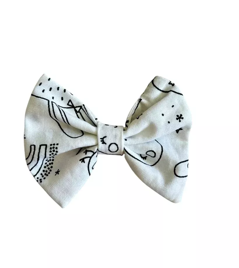 Barrettes petits nœuds en chutes de tissus