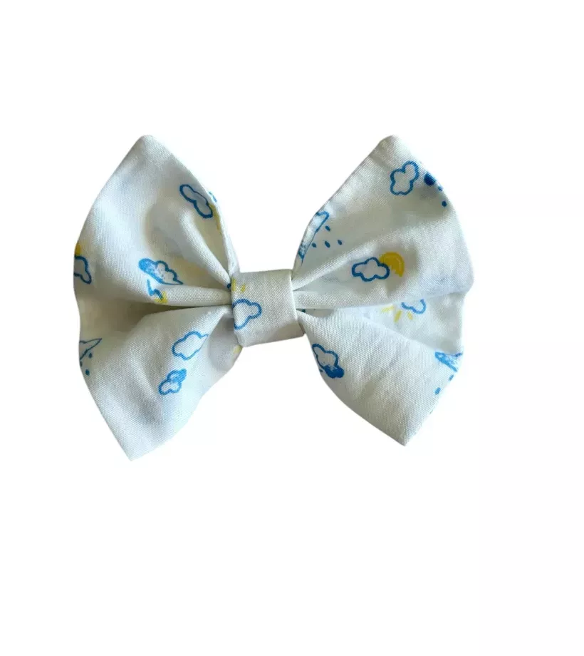 Barrettes petits nœuds en chutes de tissus
