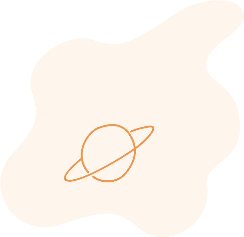 Forme orange avec vaisseau
